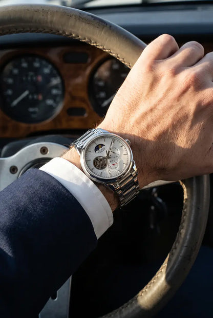 Ampalia Silver — executive wrist lifestyle shot