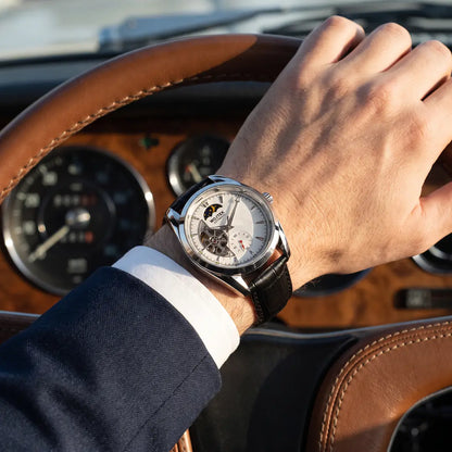 Gravité Obsidian — executive wrist lifestyle shot